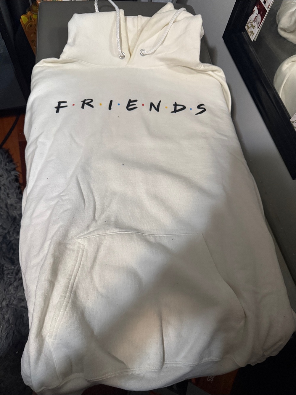 White "Friends" Logo Men’s Hoodie